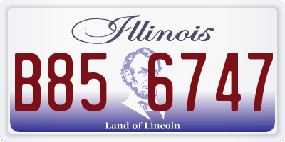 IL license plate B856747
