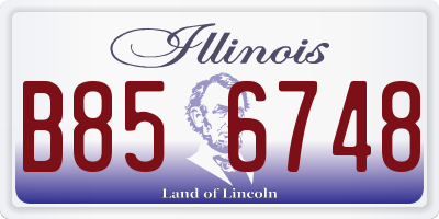 IL license plate B856748