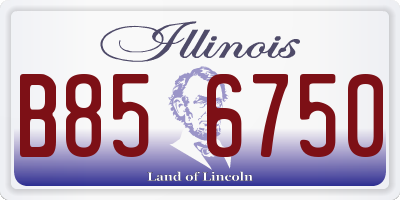 IL license plate B856750