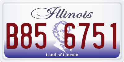 IL license plate B856751