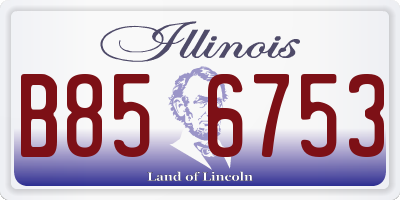IL license plate B856753