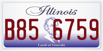 IL license plate B856759