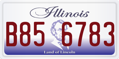 IL license plate B856783