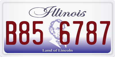 IL license plate B856787