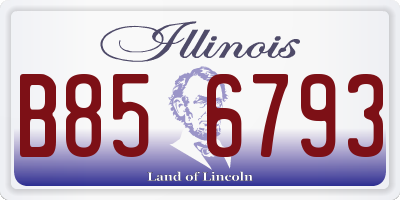 IL license plate B856793