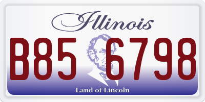 IL license plate B856798