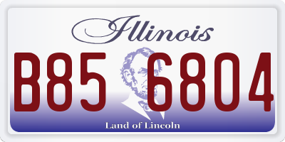 IL license plate B856804