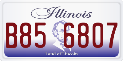 IL license plate B856807