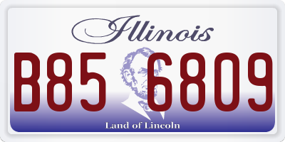 IL license plate B856809
