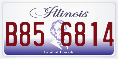 IL license plate B856814