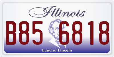 IL license plate B856818