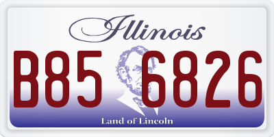 IL license plate B856826