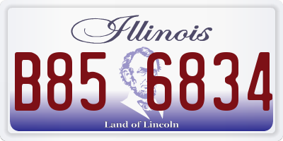 IL license plate B856834