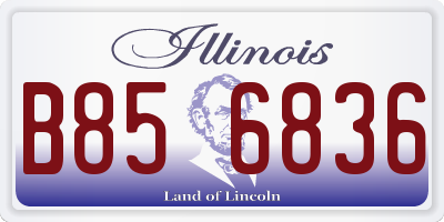 IL license plate B856836