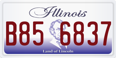 IL license plate B856837