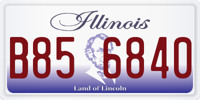 IL license plate B856840