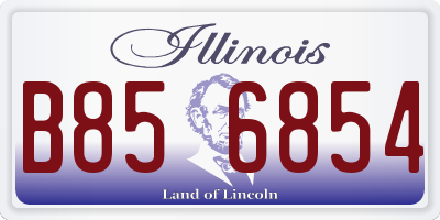 IL license plate B856854