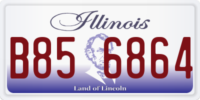 IL license plate B856864