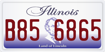 IL license plate B856865