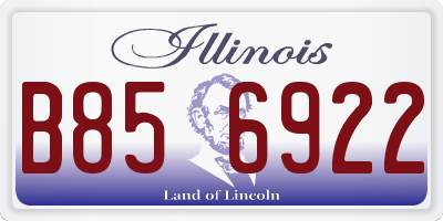 IL license plate B856922