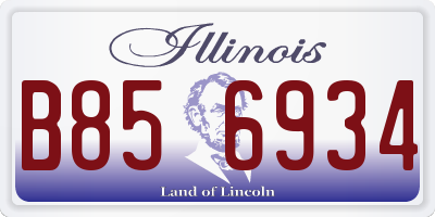 IL license plate B856934