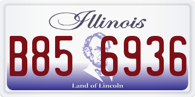 IL license plate B856936