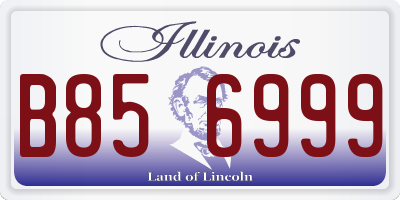 IL license plate B856999