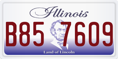 IL license plate B857609