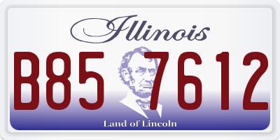 IL license plate B857612