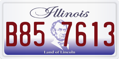 IL license plate B857613