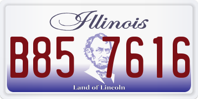 IL license plate B857616