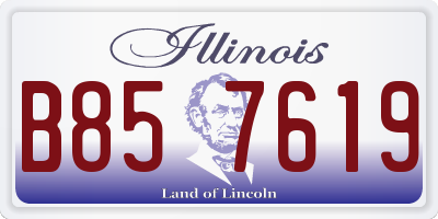 IL license plate B857619