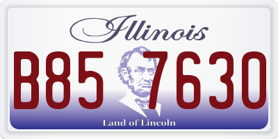 IL license plate B857630