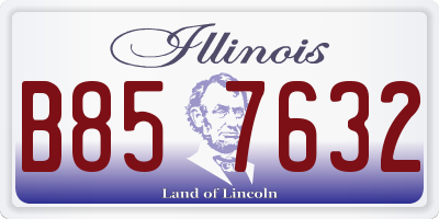 IL license plate B857632