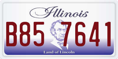 IL license plate B857641