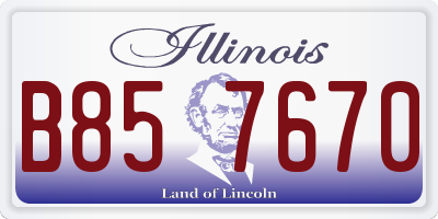 IL license plate B857670
