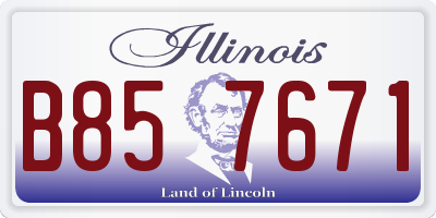 IL license plate B857671