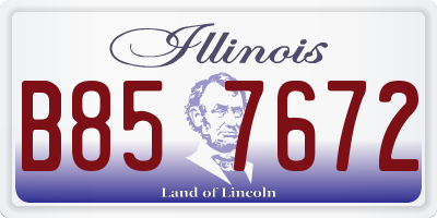 IL license plate B857672