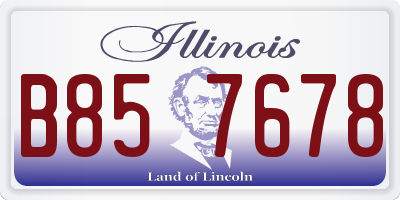 IL license plate B857678