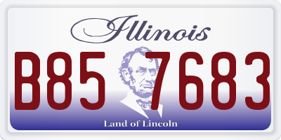IL license plate B857683