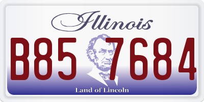 IL license plate B857684