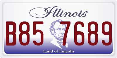 IL license plate B857689