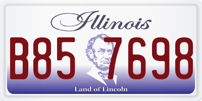 IL license plate B857698