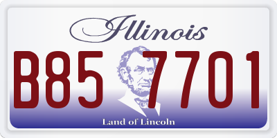IL license plate B857701