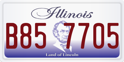 IL license plate B857705