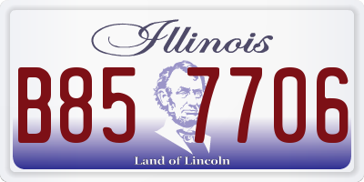 IL license plate B857706
