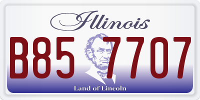 IL license plate B857707