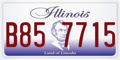IL license plate B857715