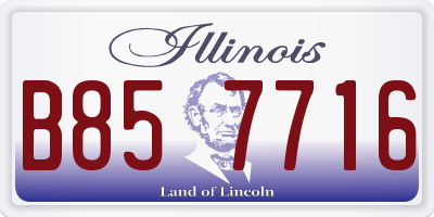 IL license plate B857716
