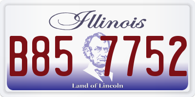 IL license plate B857752
